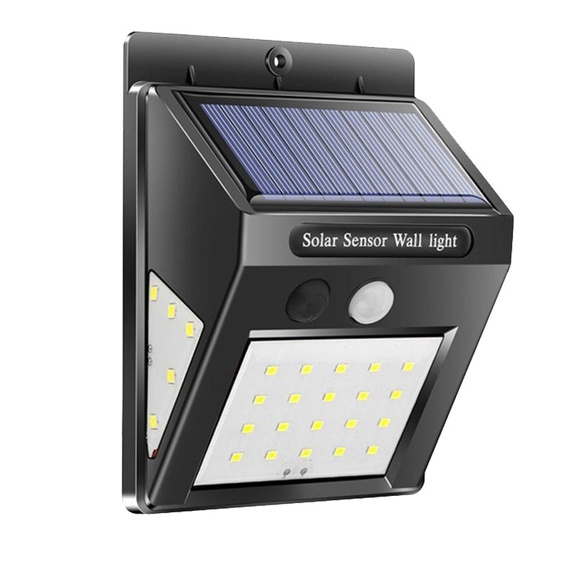 Simplicidad Moderna Solar Impermeable Sensor de Movimiento ABS Lámpara de Pared LED Rectangular para Patio Exterior | Brehn