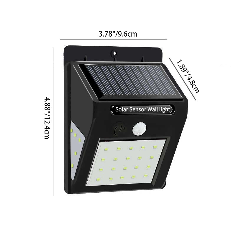 Simplicidad Moderna Solar Impermeable Sensor de Movimiento ABS Lámpara de Pared LED Rectangular para Patio Exterior | Brehn