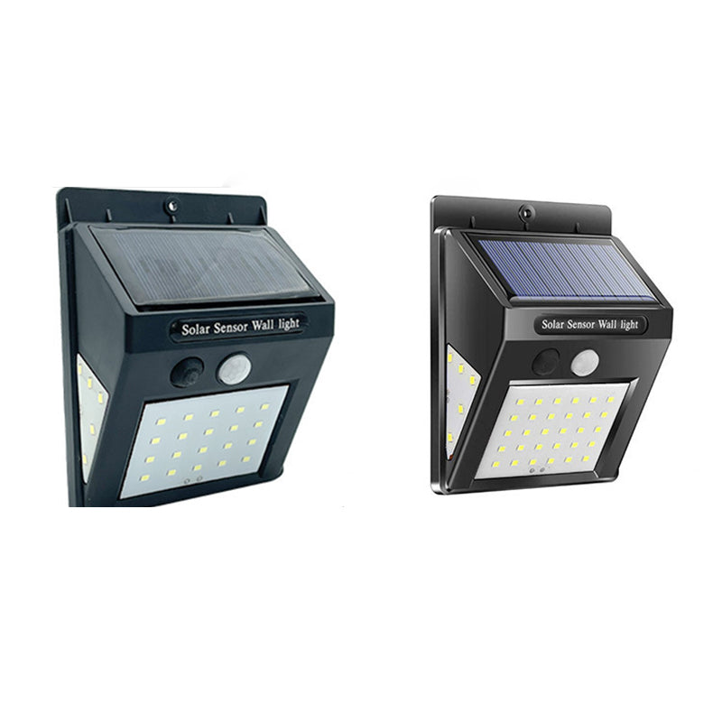 Simplicidad Moderna Solar Impermeable Sensor de Movimiento ABS Lámpara de Pared LED Rectangular para Patio Exterior | Brehn