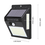 Simplicidad Moderna Solar Impermeable Sensor de Movimiento ABS Lámpara de Pared LED Rectangular para Patio Exterior