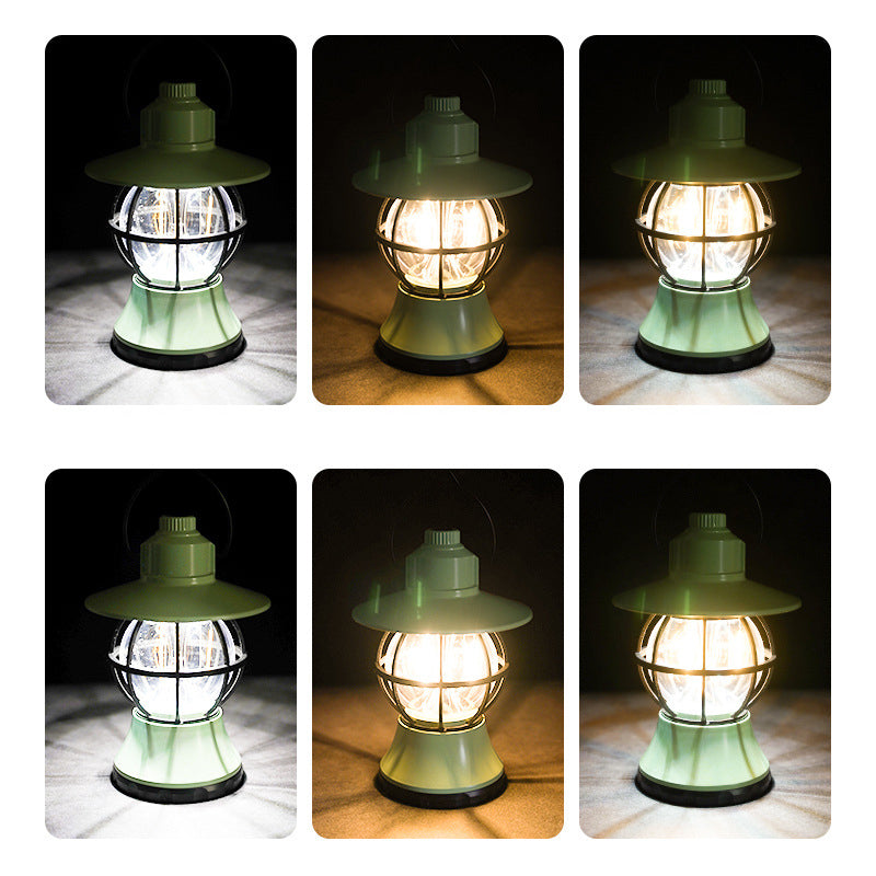 Lámpara de mesa LED colgante impermeable recargable/batería ABS PS PP acero retro contemporáneo luz exterior para el jardín | Brehn