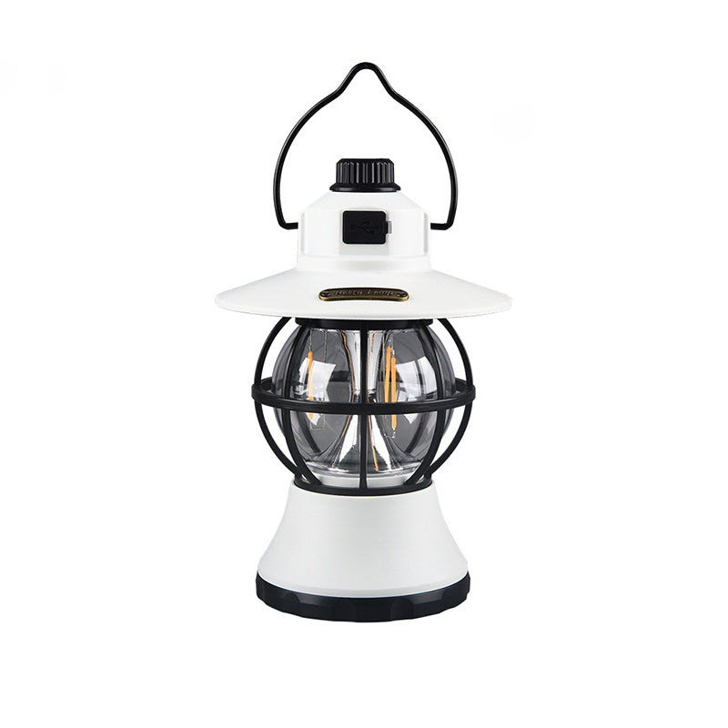 Lámpara de mesa LED colgante impermeable recargable/batería ABS PS PP acero retro contemporáneo luz exterior para el jardín | Brehn