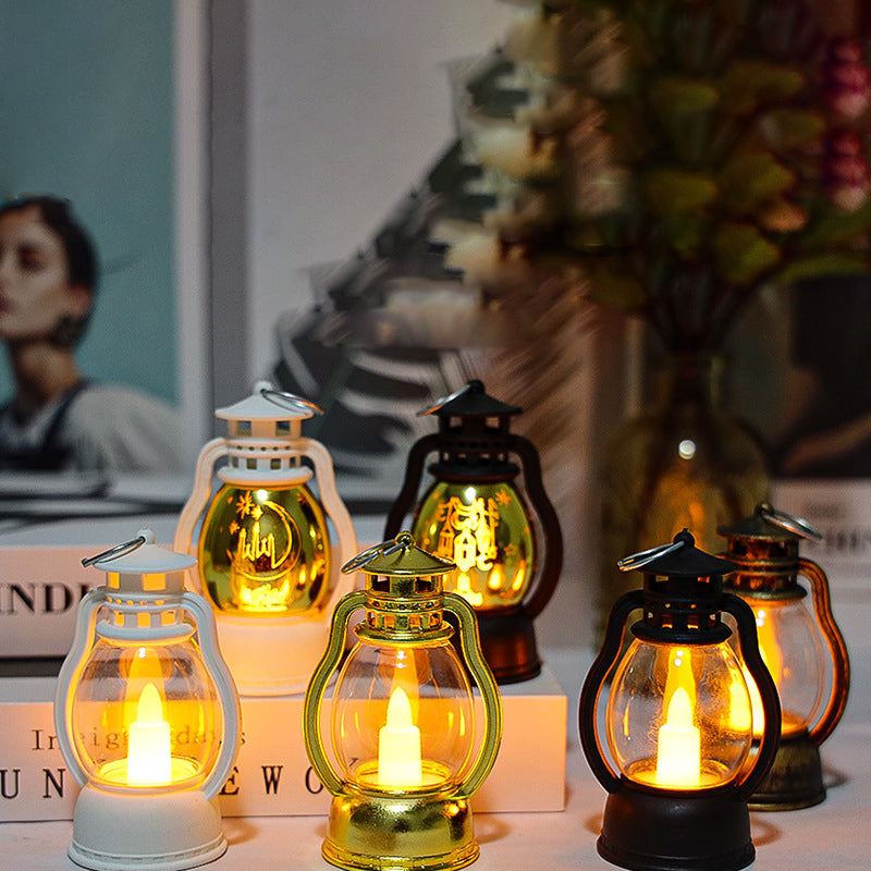 GlowHaven – Lámpara de Mesa LED Vintage en Estilo Linterna con Diseño Compacto