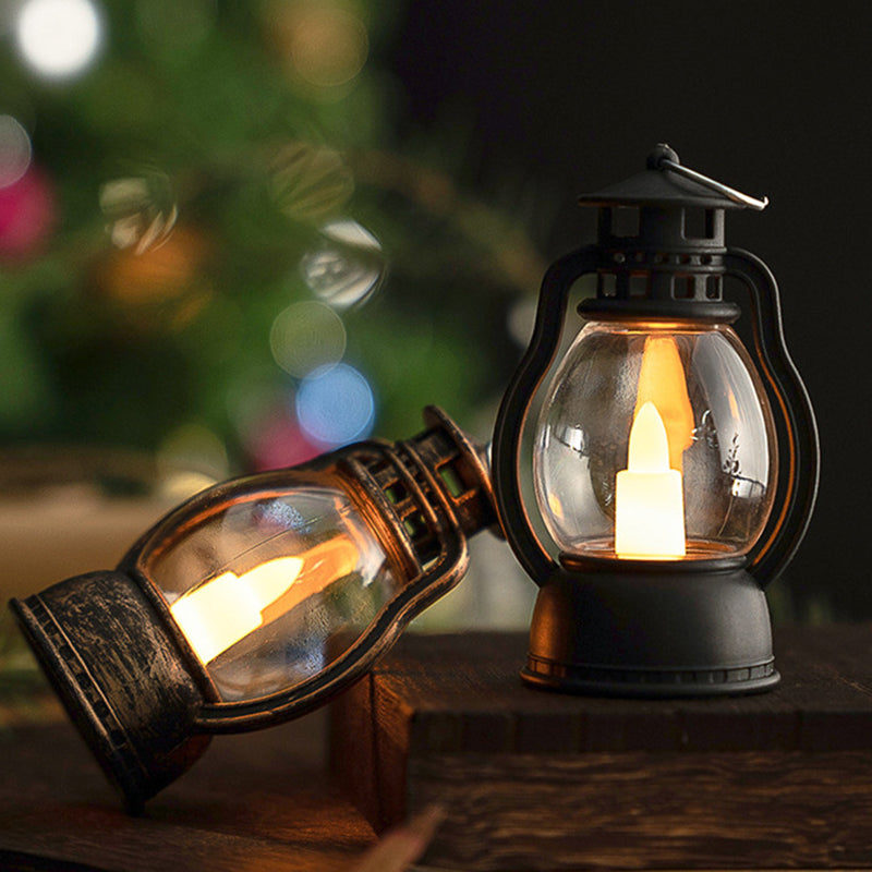GlowHaven – Lámpara de Mesa LED Vintage en Estilo Linterna con Diseño Compacto