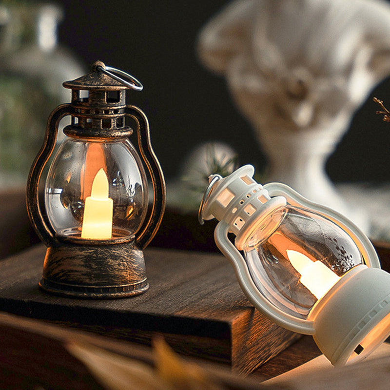 GlowHaven – Lámpara de Mesa LED Vintage en Estilo Linterna con Diseño Compacto
