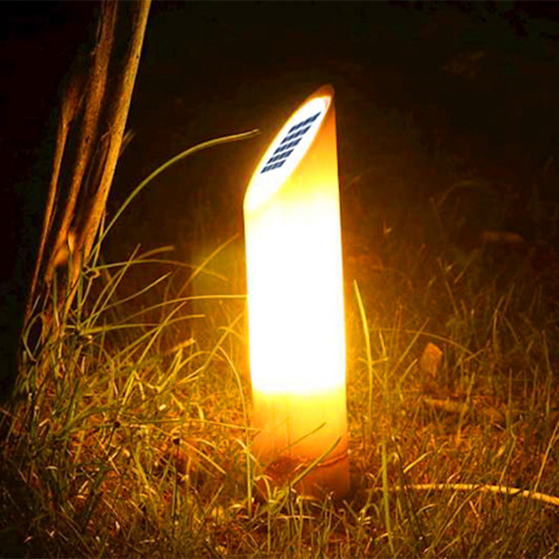 Iluminación paisajística exterior de bambú con LED y resina solar a prueba de agua creativa contemporánea | Brehn