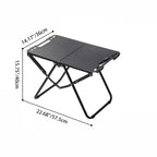 Mesa Plegable Rectangular de Acero al Carbono Minimalista Moderna para Exterior