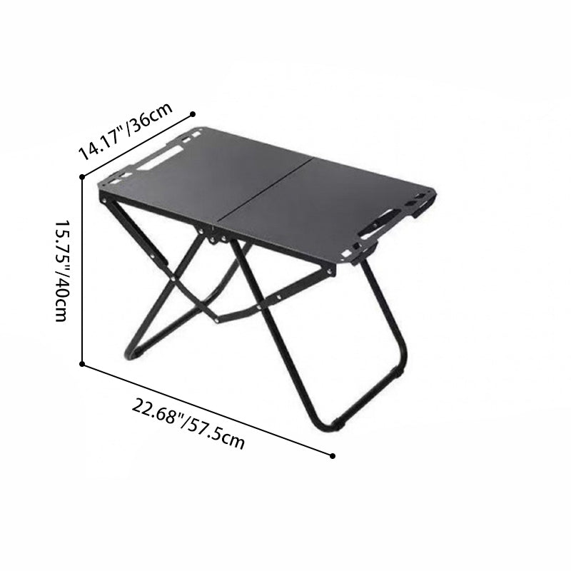 Mesa Plegable Rectangular de Acero al Carbono Minimalista Moderna para Exterior | Brehn