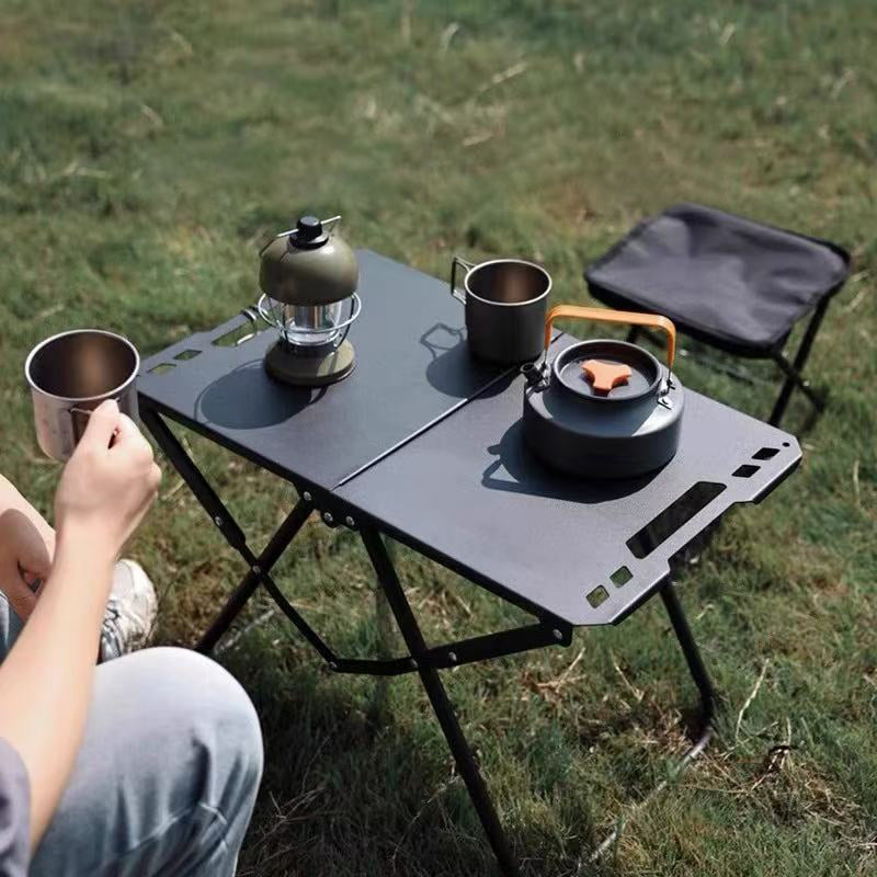 Mesa Plegable Rectangular de Acero al Carbono Minimalista Moderna para Exterior | Brehn