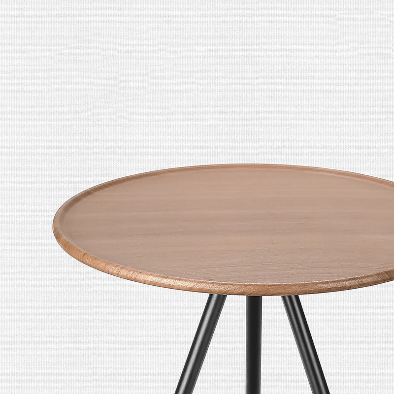 Simplicidad Moderna Mesa de Café Plegable Redonda de Aluminio ABS con Soporte para Linterna de 1 Bandeja para Exterior | Brehn