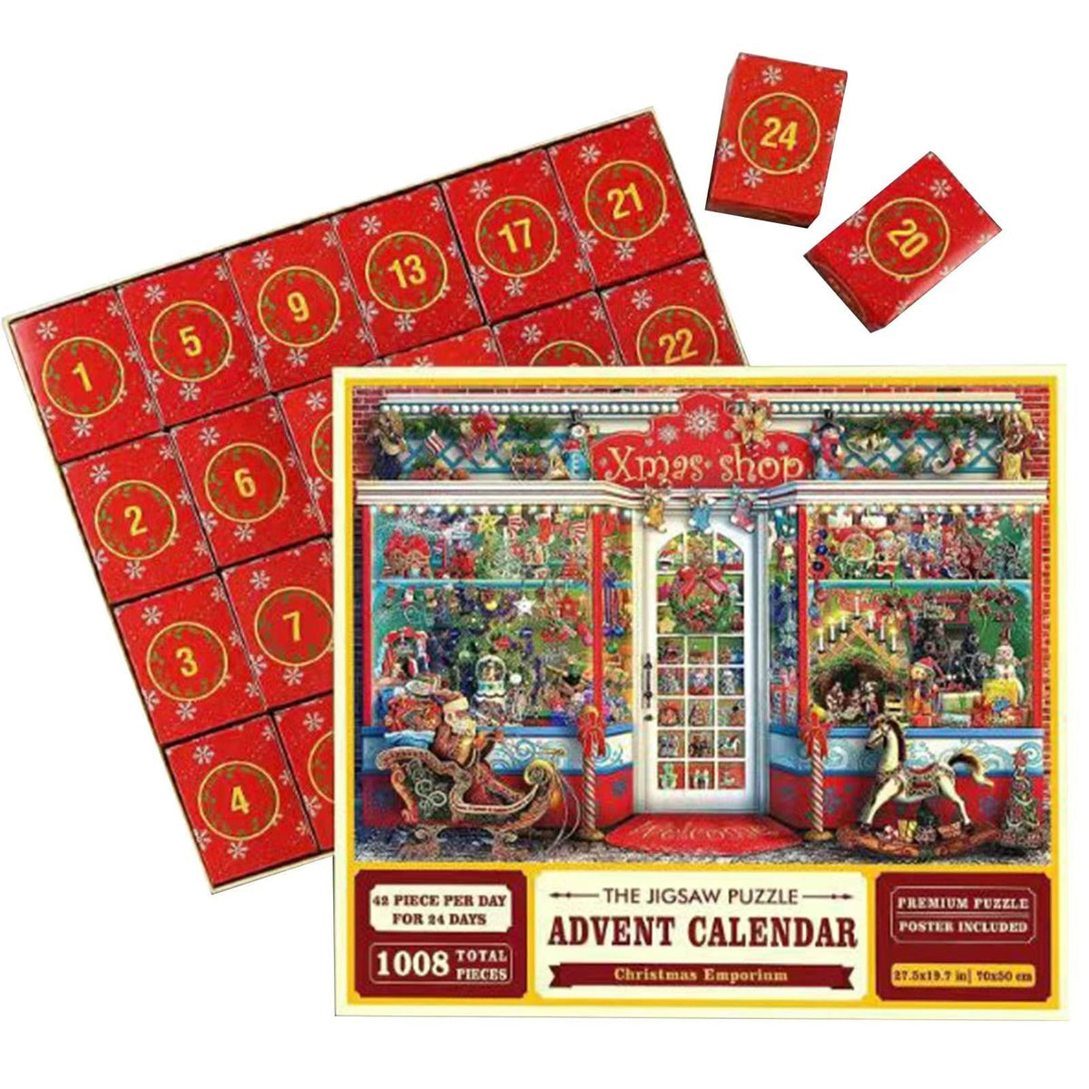 1008PCS Rompecabezas de Navidad Calendario de Adviento - Regalo de Navidad