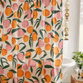 Cortina de ducha floral con patrón botánico – Un look fresco y elegante para el baño