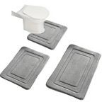 Juego de Alfombrillas de Baño de 3 Piezas con Diseño Antideslizante y Absorbente