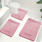 Juego de Alfombrillas de Baño de 3 Piezas con Diseño Antideslizante y Absorbente