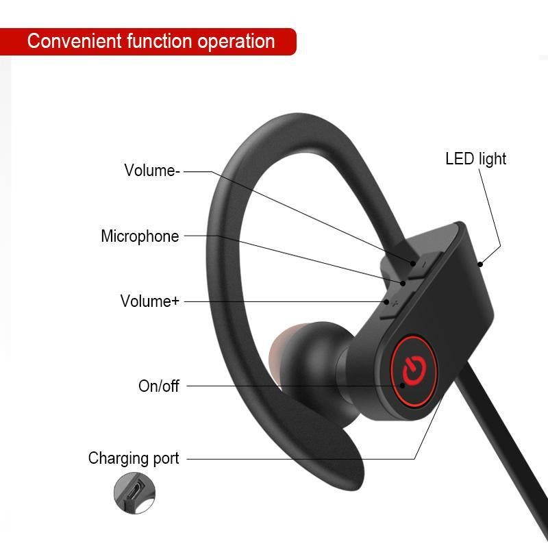 Auricular Bluetooth con Bajo - ¡Experiencia de Ejercicio Cómoda!