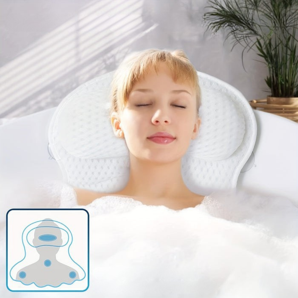 Almohada de Baño Ergonómica de Malla para Spa
