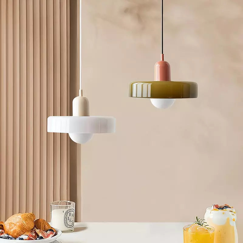 Lámpara colgante de diseño Bauhaus de vidrio – Artística, moderna y atemporal