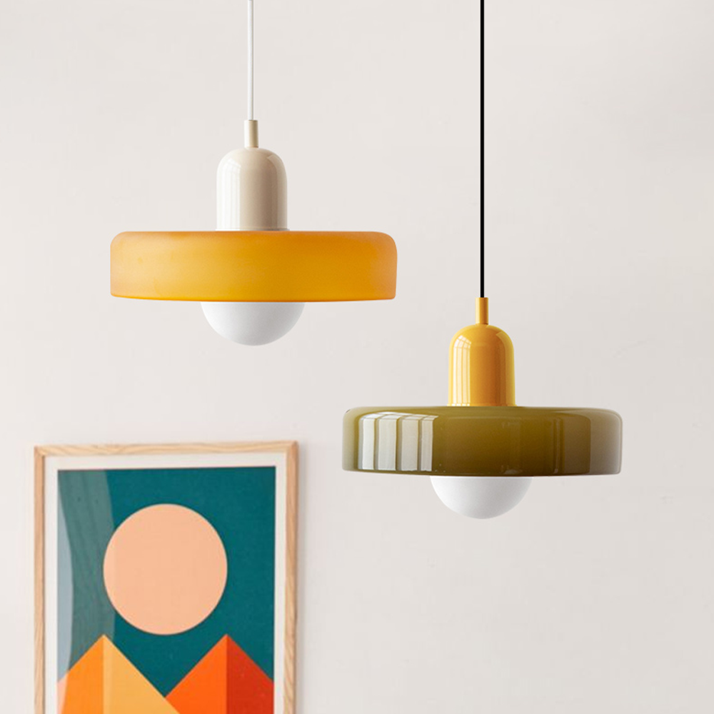 Lámpara colgante de diseño Bauhaus de vidrio – Artística, moderna y atemporal