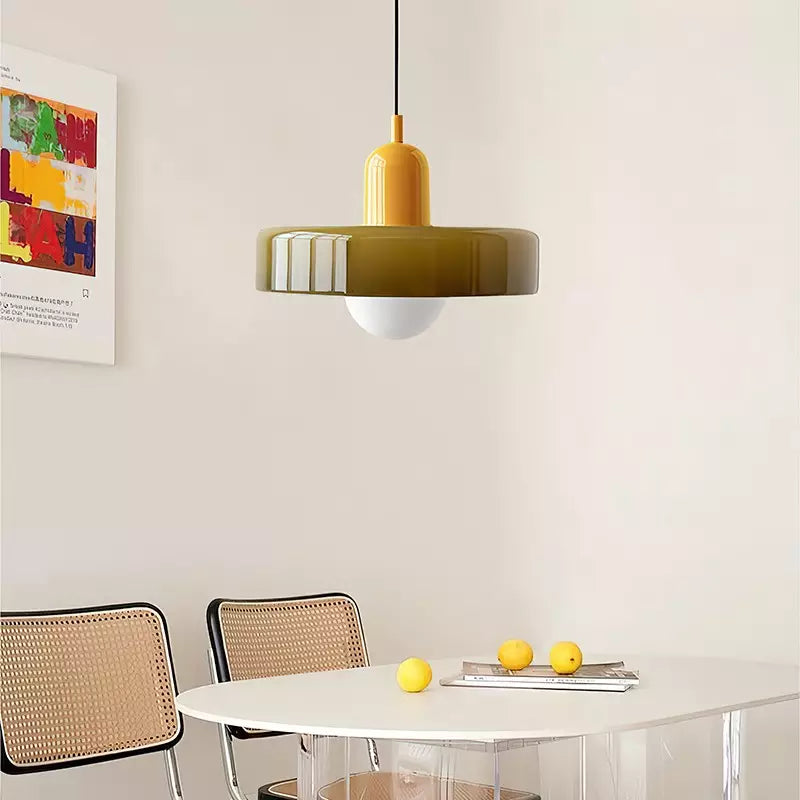 Lámpara colgante de diseño Bauhaus de vidrio – Artística, moderna y atemporal