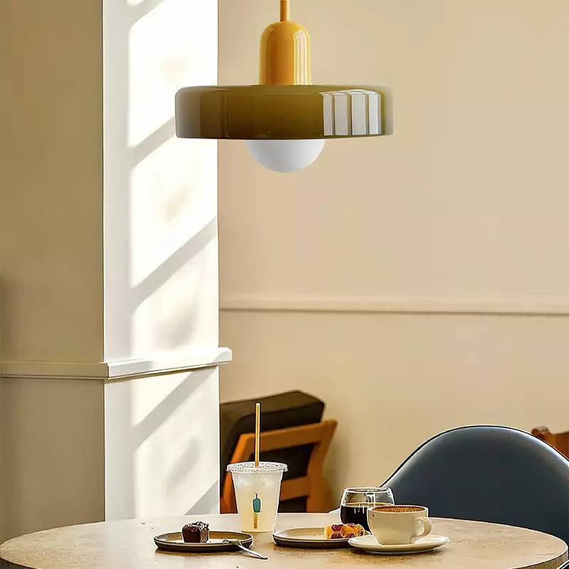 Lámpara colgante de vidrio | Lámpara colgante en estilo Bauhaus