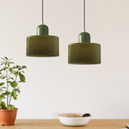 Lámpara Colgante de Vidrio Bauhaus - Fijación de Luz Colgante Moderna para Cocina