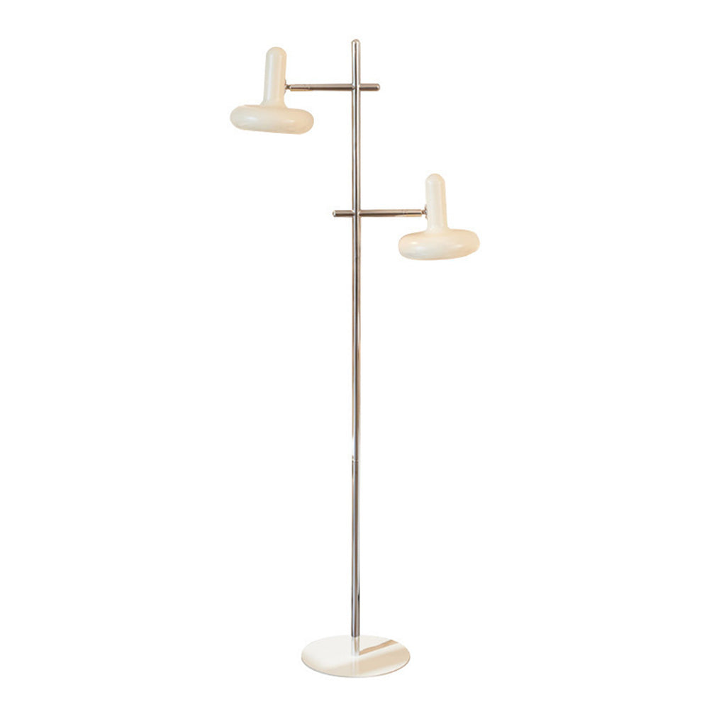 Lámpara de Pie Moderna Estilo Bauhaus con Cabezas Ajustables y Base de Vidrio