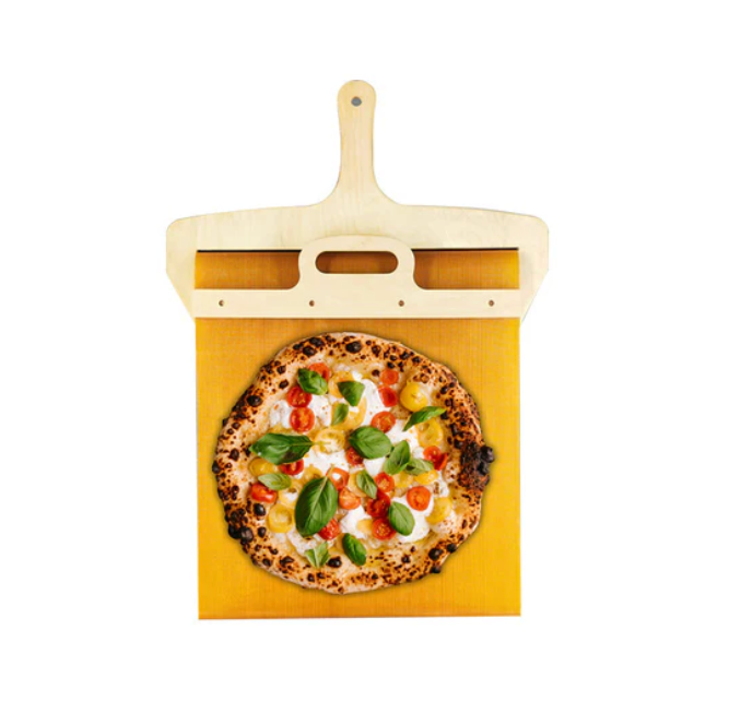 Paleta deslizante para pizza | Fácil recogida con superficie antiadherente | Madera
