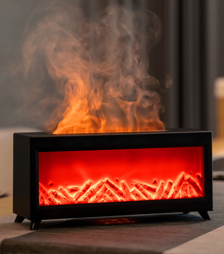 IGNIVA Difusor de Aromas Humidificador LED Efectos de Llama Control de Tiempo Inteligente