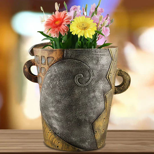 ArtistryBloom - Adornos abstractos para macetas para jardines elegantes