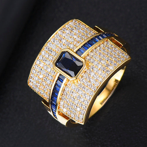 Anillo apilable de lujo de diseño Mónaco para mujeres