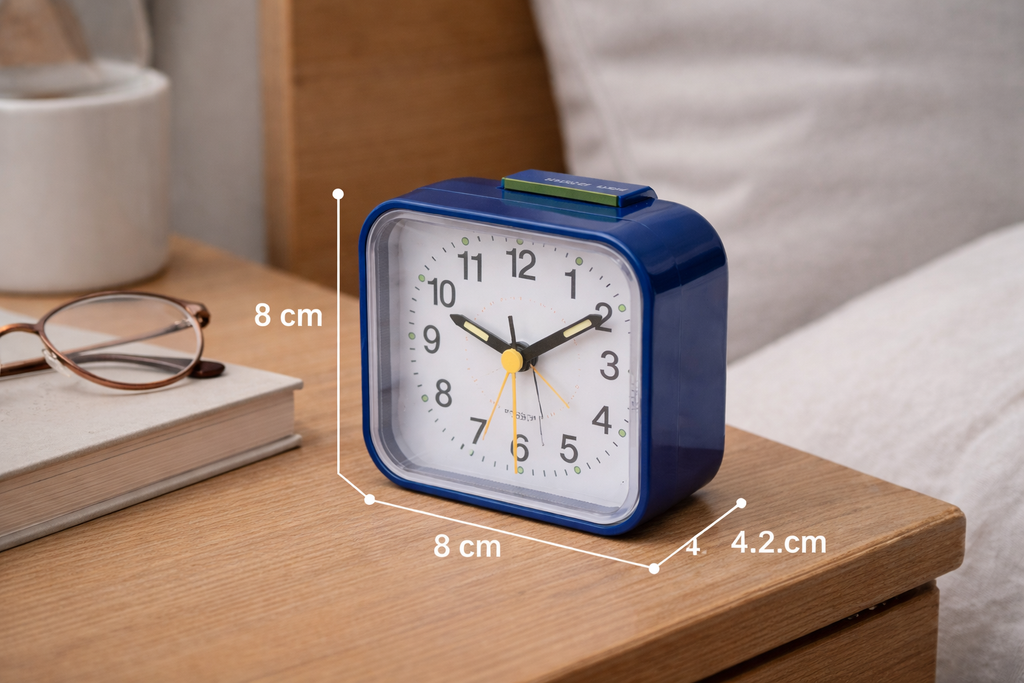 Reloj Despertador Silencioso y Pacífico – Sin Tic-Tac, Luz Suave para Despertar, Función de Snooze