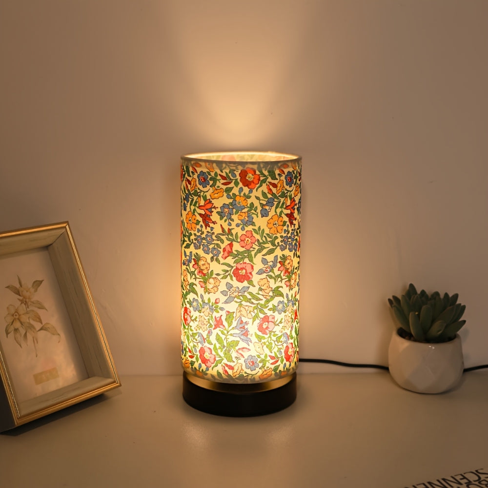 Lámpara de Mesa de Tela Floral Botánica