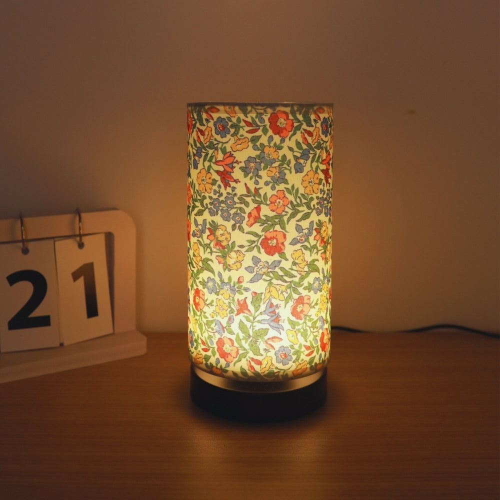 Lámpara de Mesa de Tela Floral Botánica