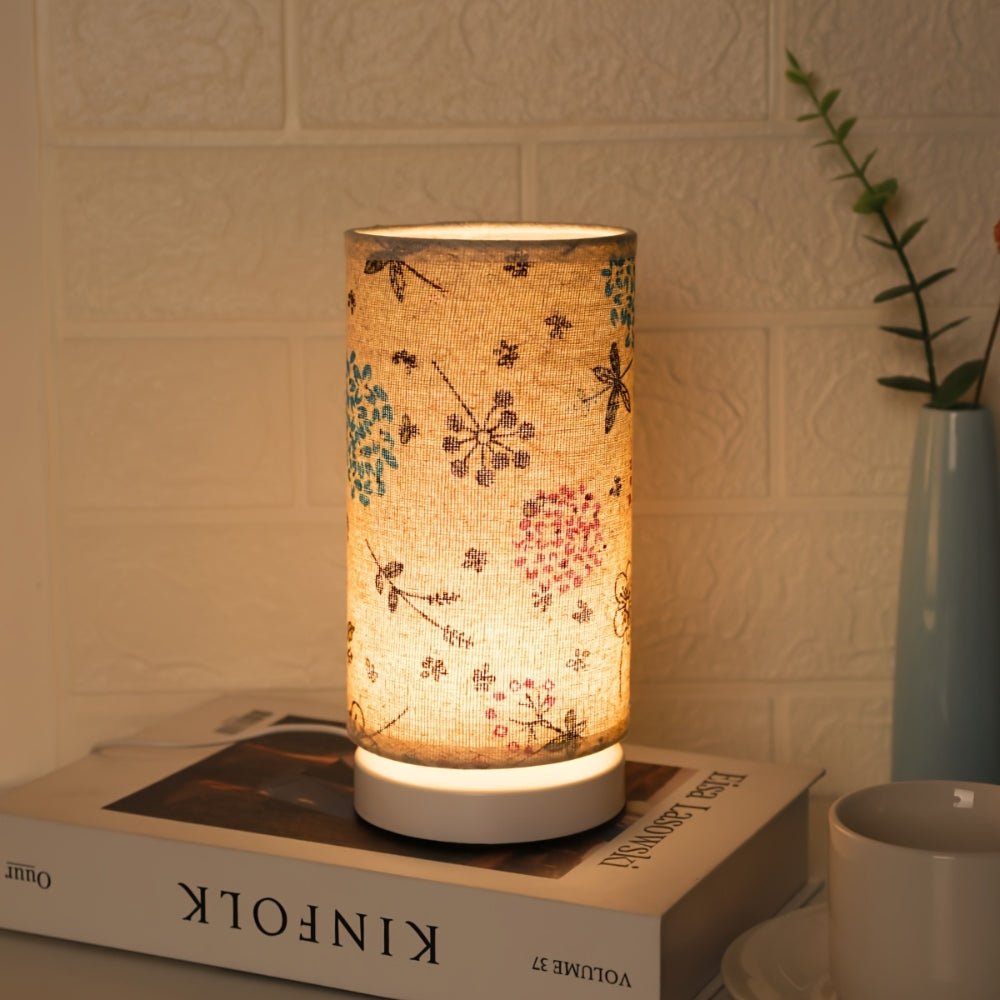 Lámpara de Mesa de Tela Floral Botánica