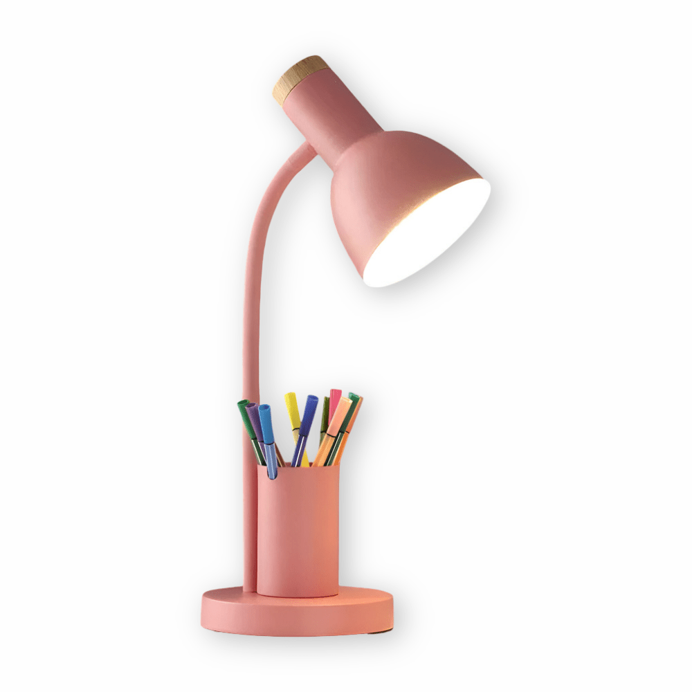Strahlwächter – Lámpara de mesa con diodo luminoso y soporte para bolígrafos para orden y estilo