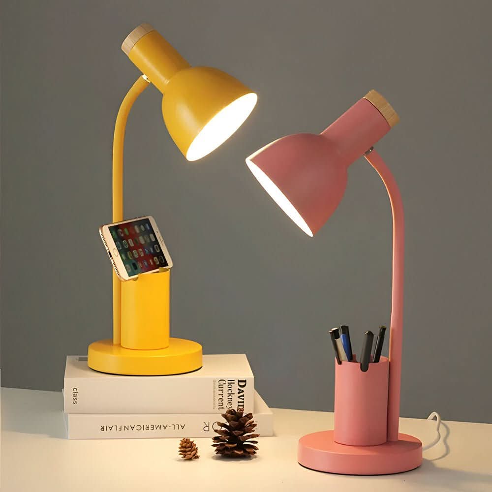 Strahlwächter – Lámpara de mesa con diodo luminoso y soporte para bolígrafos para orden y estilo