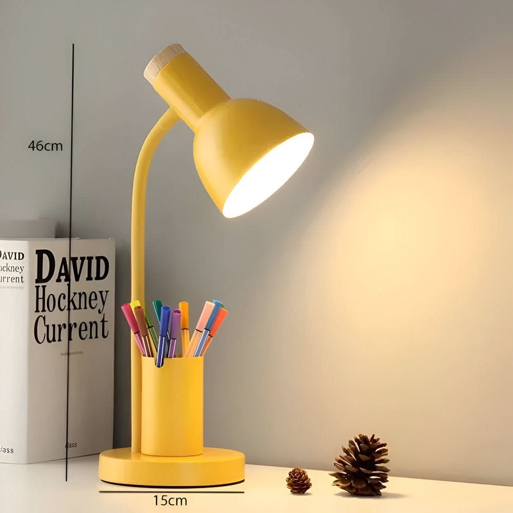 Strahlwächter – Lámpara de mesa con diodo luminoso y soporte para bolígrafos para orden y estilo