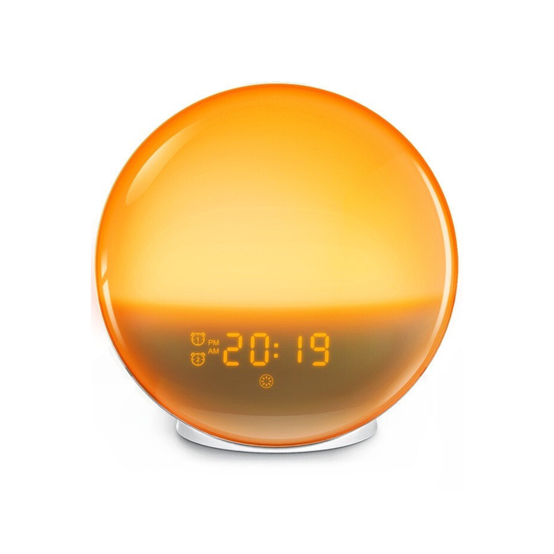 Despertador Luminoso con Radio y Simulación de Amanecer – Despertador Electrónico con Intensidad de Luz Ajustable