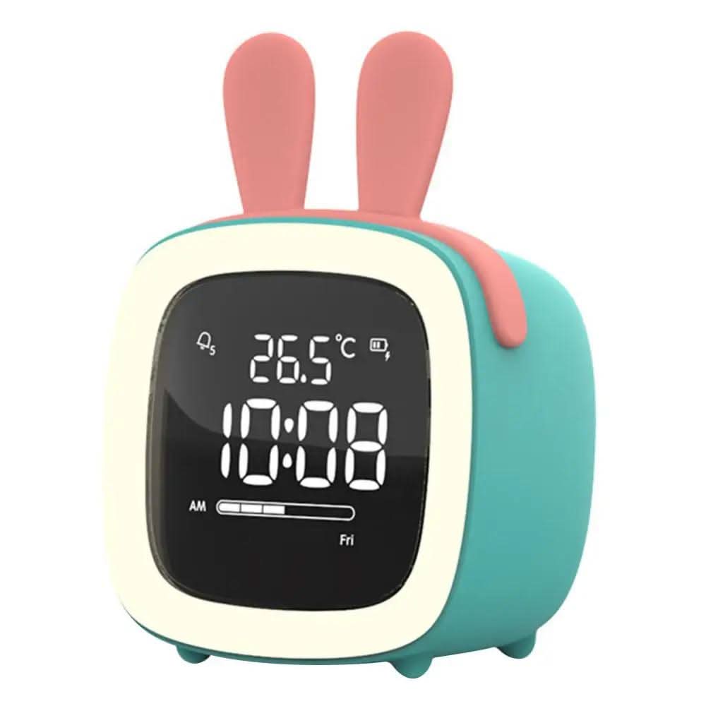 LÁMPARA DE CONEJO LED – Reloj despertador infantil y suave luz nocturna