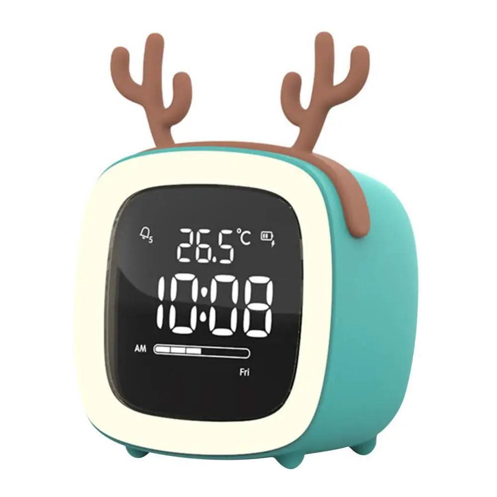 LÁMPARA DE CONEJO LED – Reloj despertador infantil y suave luz nocturna