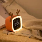 LÁMPARA LED CON FORMA DE CONEJO – Reloj despertador para niños y suave luz nocturna