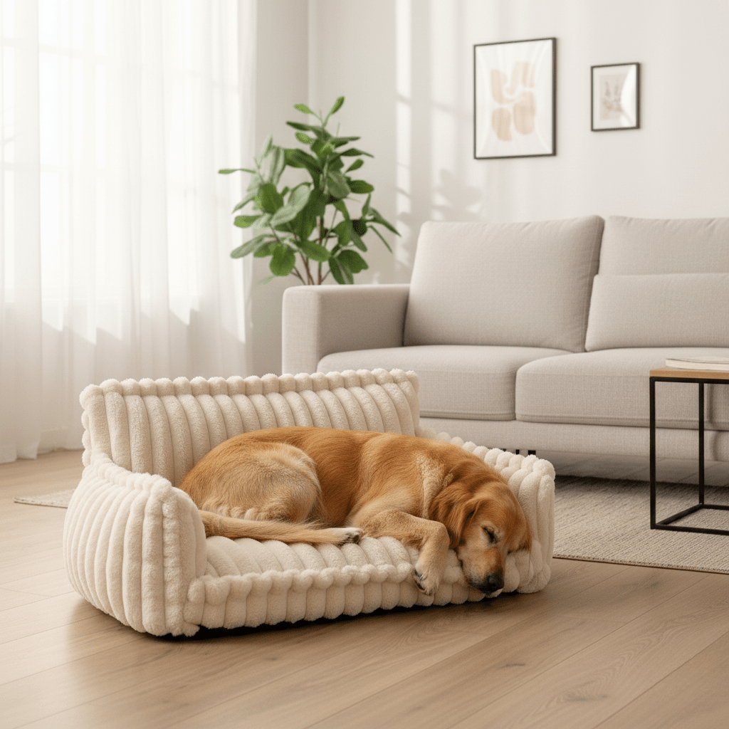 DOGVIA – Canapé orthopédique doux et lavable pour animaux de compagnie
