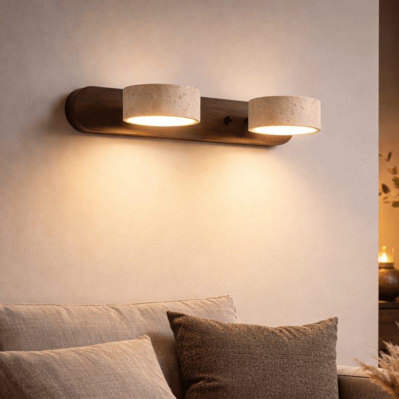 AVERRA – Applique murale LED en travertin pour un luxe architectural