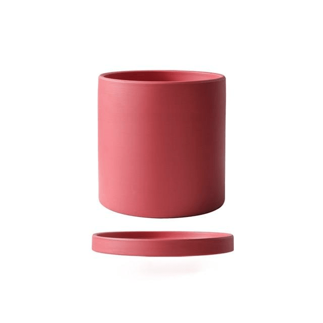 PLANTIVA – Elegante maceta de cerámica con plato
