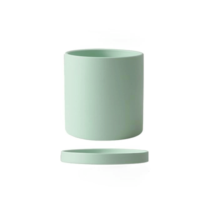 PLANTIVA – Elegante maceta de cerámica con plato