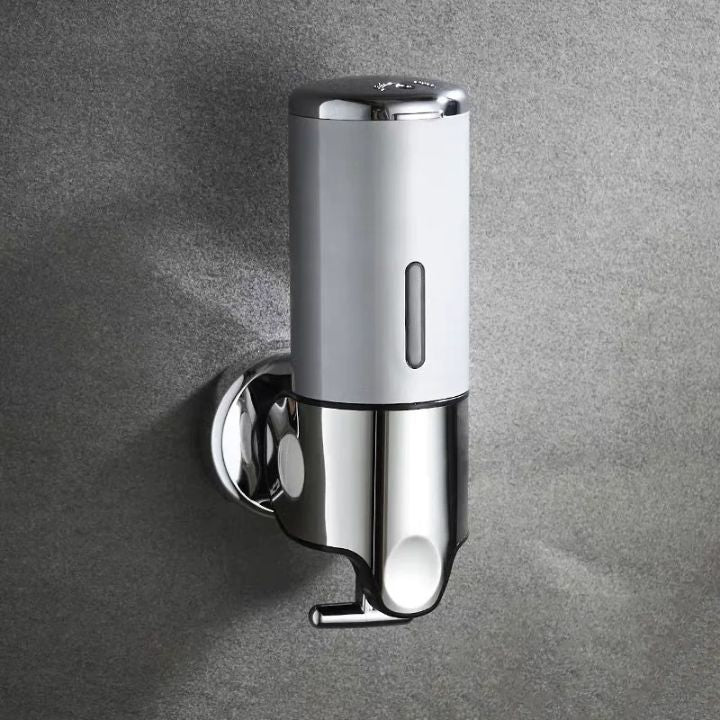 SOAPFORT – Dispensador de jabón de alta calidad montado en la pared con un elegante diseño de acero inoxidable