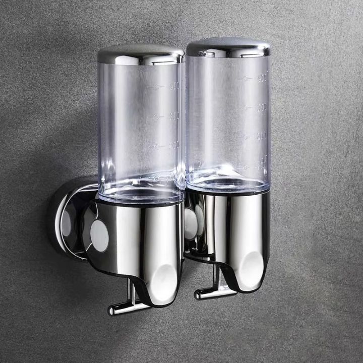 SOAPFORT – Dispensador de jabón de alta calidad montado en la pared con un elegante diseño de acero inoxidable