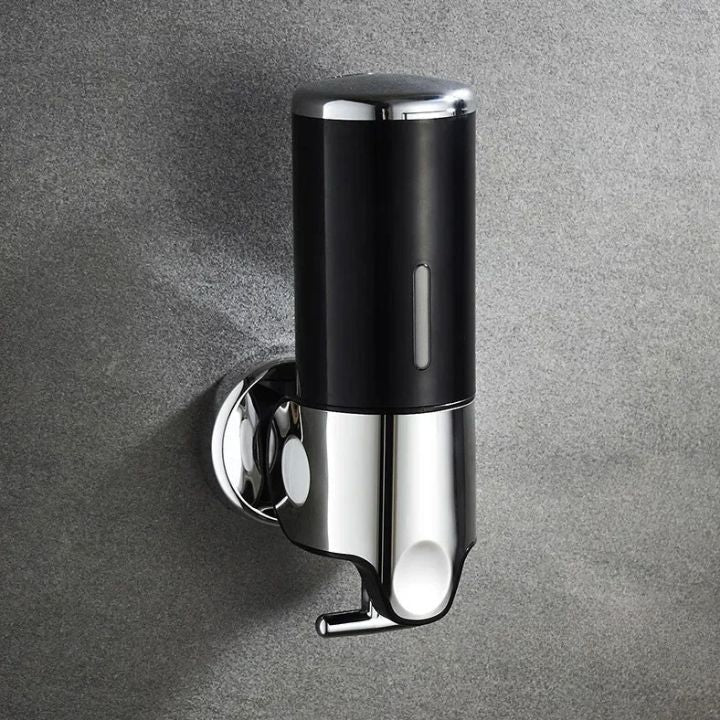 SOAPFORT – Dispensador de jabón de alta calidad montado en la pared con un elegante diseño de acero inoxidable