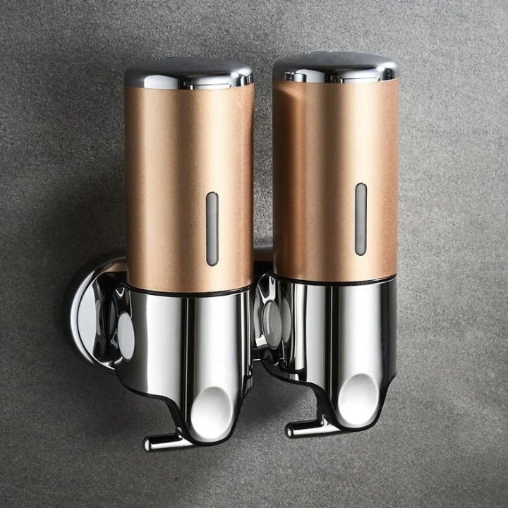 SOAPFORT – Dispensador de jabón de alta calidad montado en la pared con un elegante diseño de acero inoxidable