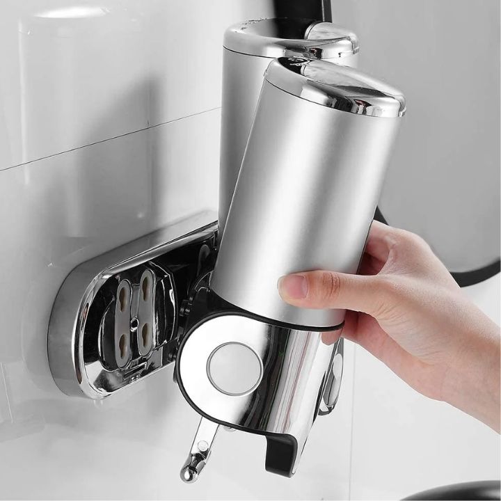 SOAPFORT – Dispensador de jabón de alta calidad montado en la pared con un elegante diseño de acero inoxidable